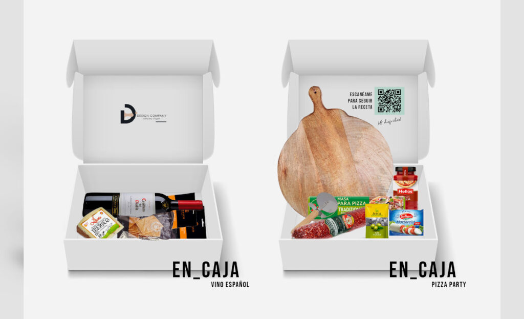 Cestas de Navidad en cajas personalizadas 6 cestas navidad en caja